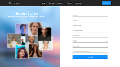 Success Story Form design dribbble form landing pae success story success story form ui ux