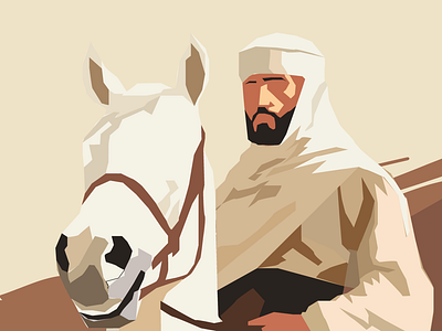 Muslim Solider Poster Design - Illustration adobe illustrator art concept flat art flat illustration horse illustration medieval poster soldier vector warrior