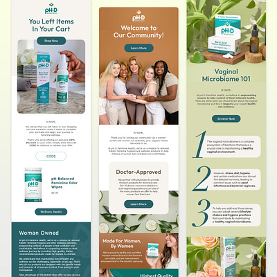 pH - D Feminine Health - Newsletter Design email email marketing email template graphic design newsletter newsletter design newsletter template