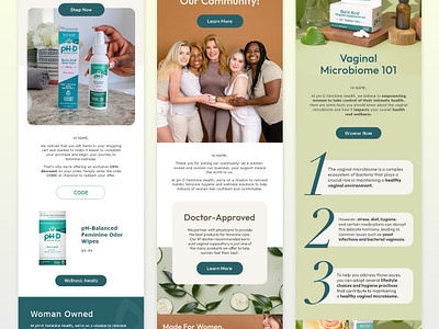 pH - D Feminine Health - Newsletter Design email email marketing email template graphic design newsletter newsletter design newsletter template