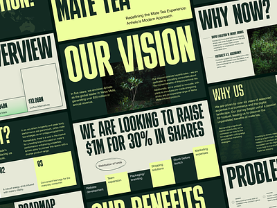 Mate Tea - Pitch Deck Design branding deck design graphic design pitch deck tea typography wellness