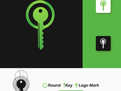 Round Key Logo branding creativelogo graphic design gridlogo logo logobrand logodaily logodesinger logoinspire logologo symbol vectplus