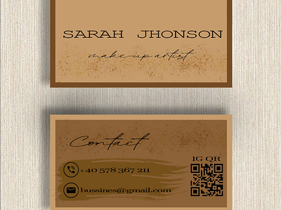 Make up Business Card branding business card graphic design