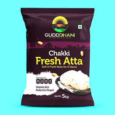 Whole Wheat Flour Packaging | Atta Packaging Design atta bag packaging atta packaging atta packaging design atta pouch packaging branding fmcg product packaging graphic design logo packaging packaging design packaging design agency delhi pouch packaging pouch packaging design wheat flour wheat flour packaging