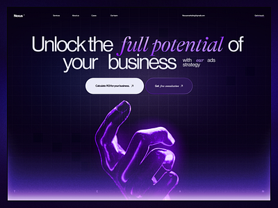 Marketing Agency Landing Page agency app cyberpunk marketing mobile neon ui ux web web design