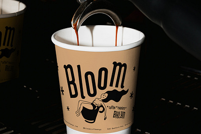 Branding for Bloom, a coffee roaster branding design graphic design illustration logo typography vector