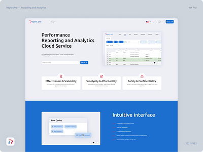 ReportPro <2> analytics company data info reporting resources table ui ux