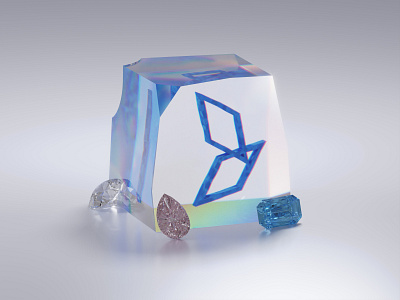 Kimby landing page 3d 3d art 3dart blender blender3d crystal cyclesrender design diamonds motion graphics render ui ux website