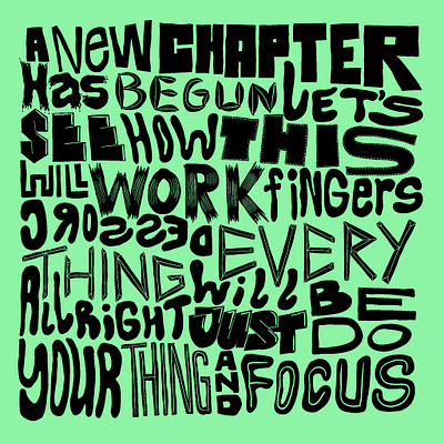 A new chapter design graphic design illustration typography