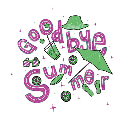 Goodbye summer design graphic design illustration typography