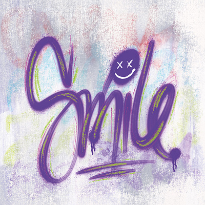 Smile design illustration typography
