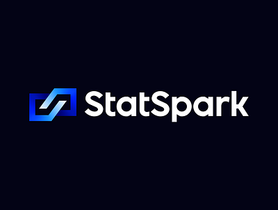 StatSpark abstract logo branding design gradient logo it logo logo startup logo