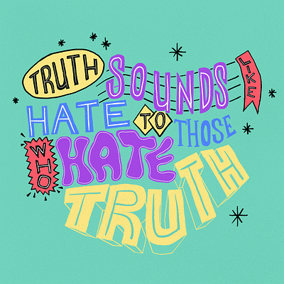 Truth design graphic design type typography