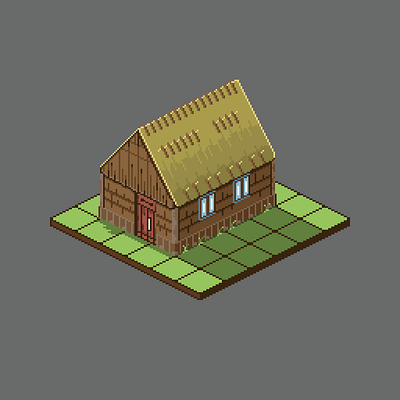 Slavic house mini concept assets buildings design house illustration pixel pixel art video games