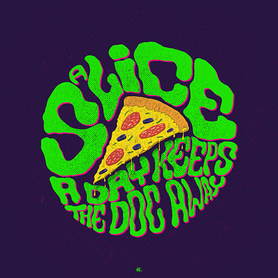 A slice a day design graphic design illustration type typography