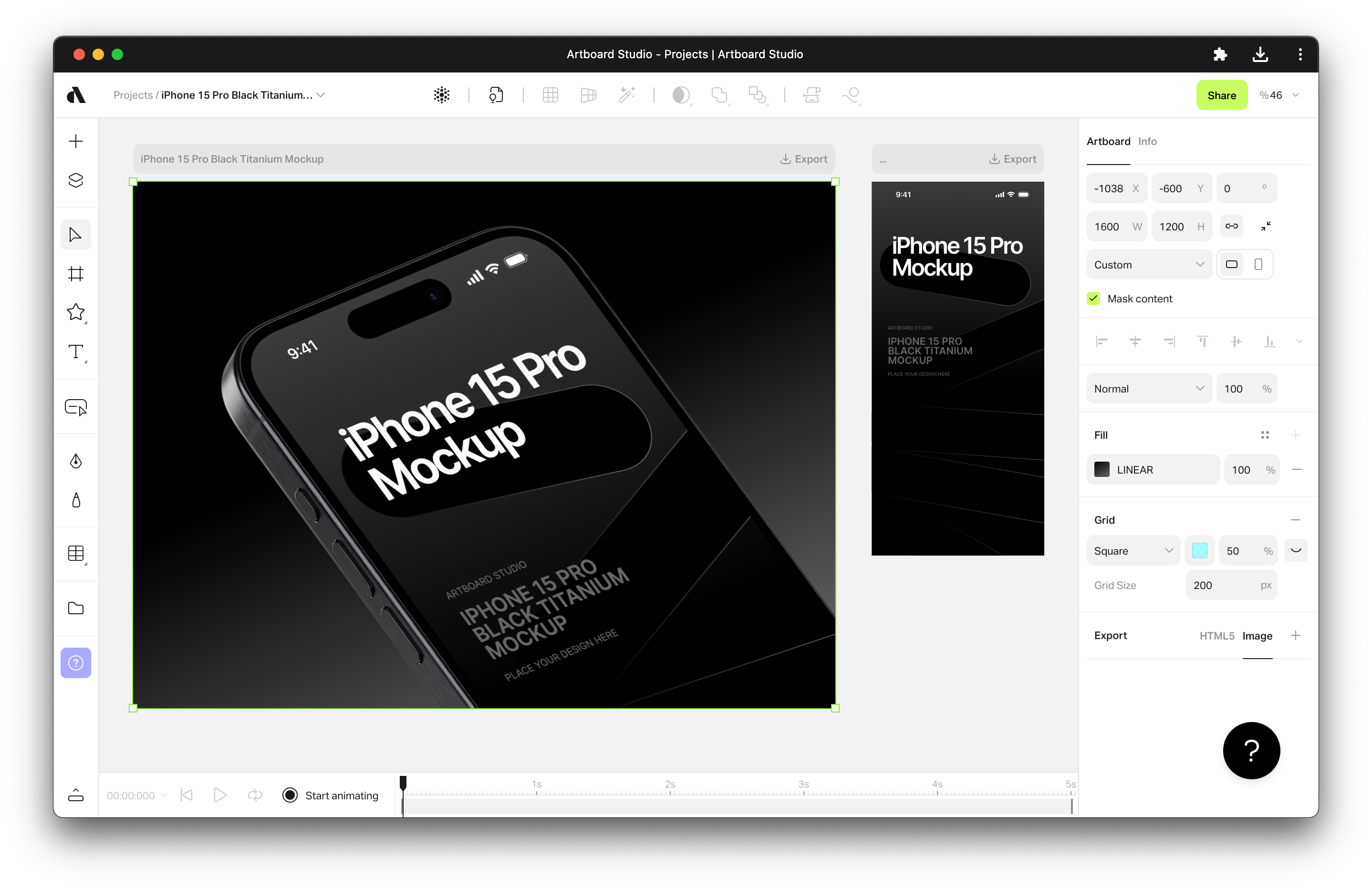Realistic iPhone 15 Pro Mockup by Artboard Studio on Dribbble