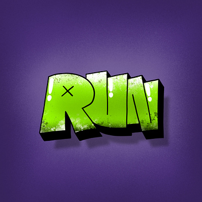 Run design graphic design illustration type typography