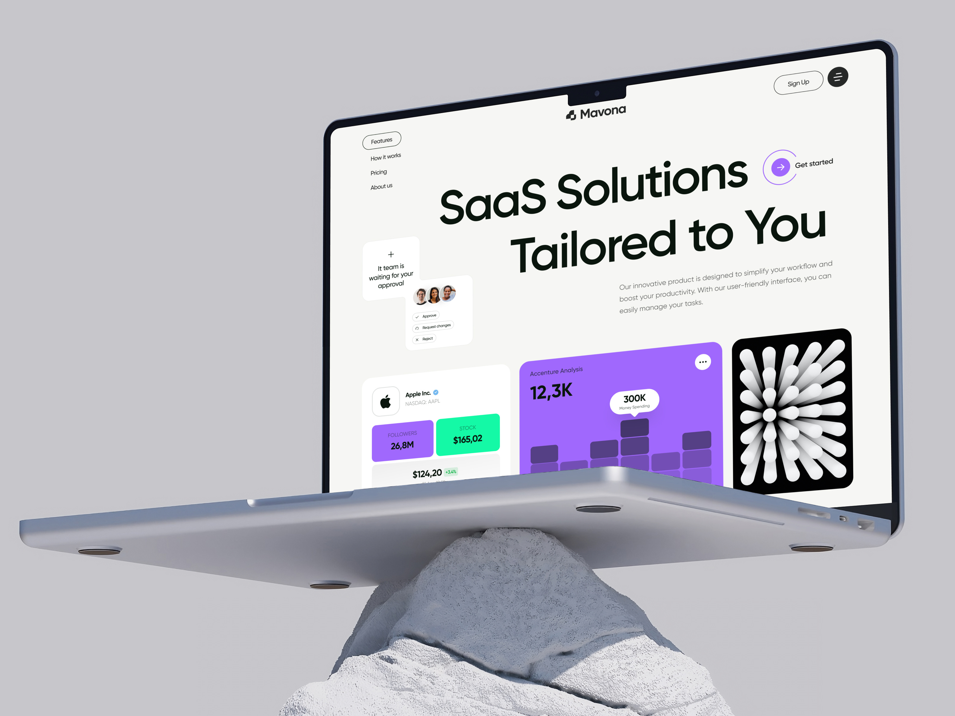 SaaS Website Design - Mavona header hero landing page saas saas header saas landing page design saas web saas website saas website design web web design website design