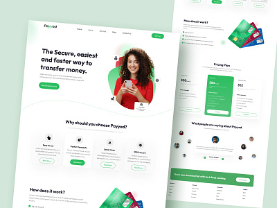 Digital Money Landing Page💵💰 bank card banking branding digital banking financial fintech homepagedesign landingpage payment ui uidesign web design web development wordpress