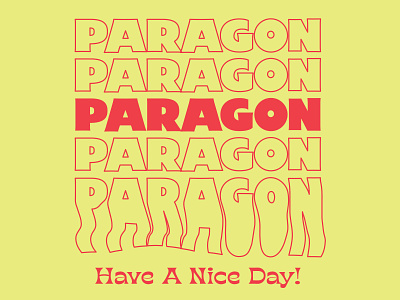 Paragon 2d acid brand branding cannabis distorted grunge have a nice day logo logomark logotype marijuana retro thank you trippy type typography weed