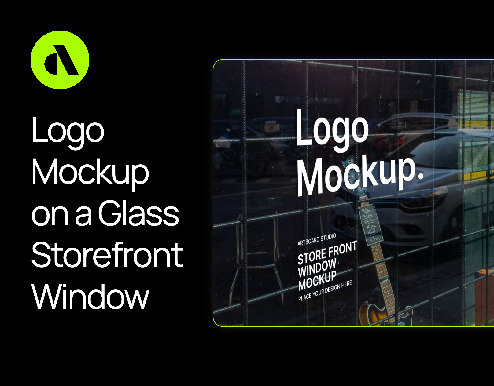 Realistic Logo Mockup Within a Storefront Glass Window artboard studio branding design free free logo mockup free mockup graphic design illustration logo logo design logo mockup logo presentation logo presentation mockup mockup