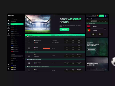 BONS.BET | Online Bookmaker app bet betting branding dating design football gambling game graphic design online online casino sport ui ux vector vin win winner