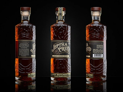 Jeptha Creed Whiskey Custom Bottle branding design distillery gin graphic design illustration kentucky packaging packaging design print typography vodka whiskey whisky