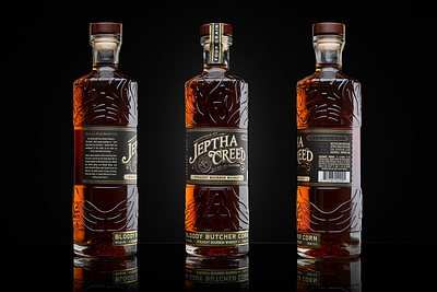 Jeptha Creed Whiskey Custom Bottle branding design distillery gin graphic design illustration kentucky packaging packaging design print typography vodka whiskey whisky