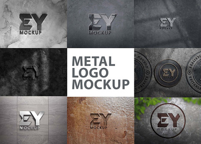 Metal Effect Mockups download mock up download mockup effect logo metal mockup mockups psd