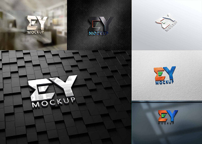 Wall 3D Logo Mockups download mock up download mock ups download mockup logo mockup mockups psd