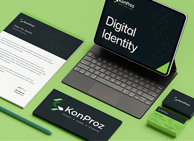 KonProz Digital Identity ai brand identity branding consulting figma logo print design website design