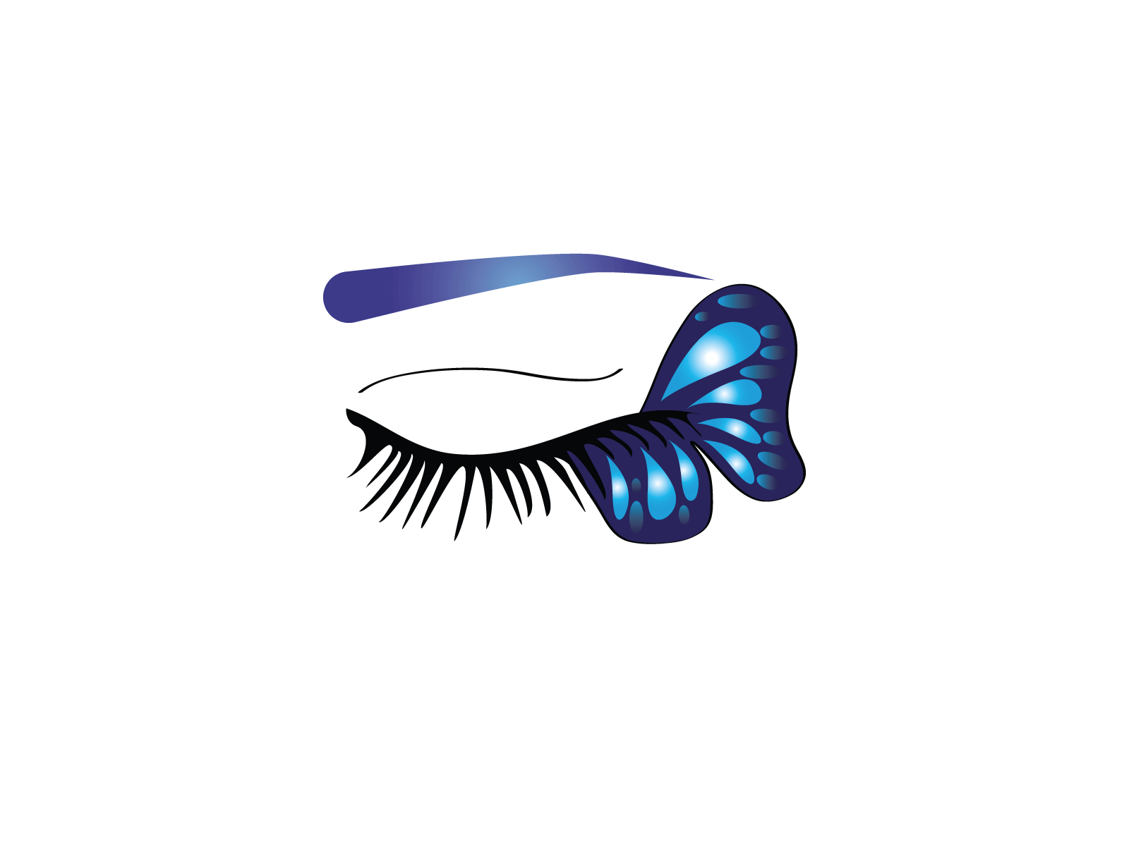 Eyelashes branding butterfly eyelashes eyes lashes logo makeup