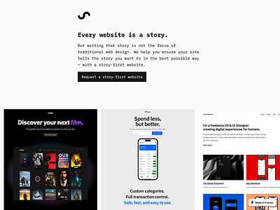 Story-first websites design ui ux web