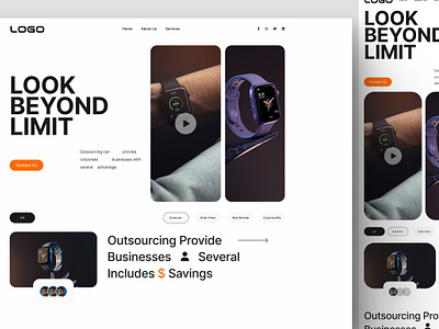 Watch Brand UI/UX design brand website branding hero section design mobile ui ux product web hero responsive design ui ui ux ux web design web ui ux website hero