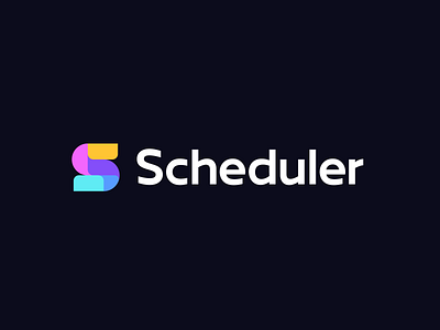 Scheduler - software logo - S logo abstract branding callendar identity logo recources s s logo schedule software symbol tech technology