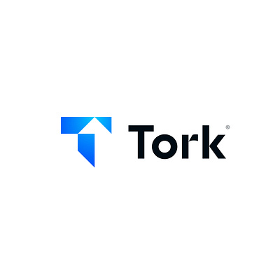 Tork - Logo Concept abstract blue branding business clean colorful connect creative future geometric gradient growth logo minimal modern simple software tech typography unique