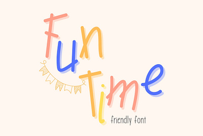 Fun Time Friendly Font>>https://creativemarket.com/Ruddean2109 craft font design display font font freidly font fun font funny font graphic design handwriting modern font typography