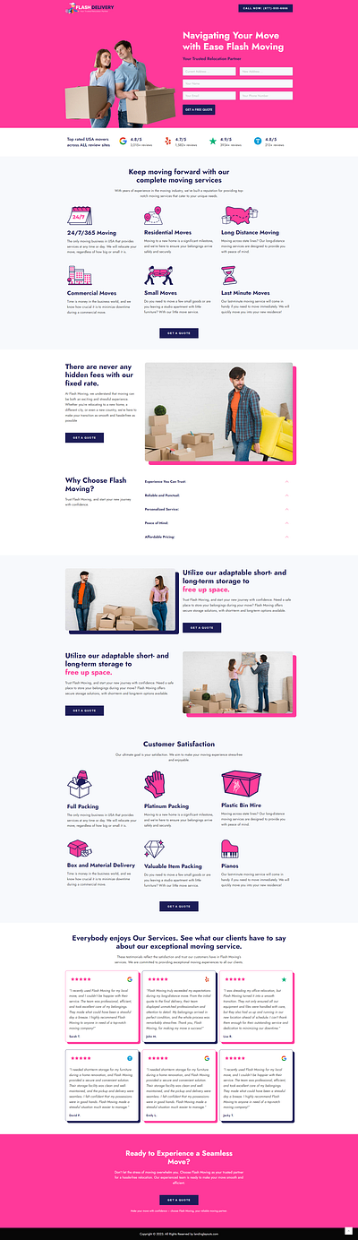 Result-driven Moving Services Lead Generation Landing Page branding design graphic design illustration landing page lead generation logo template wordpress