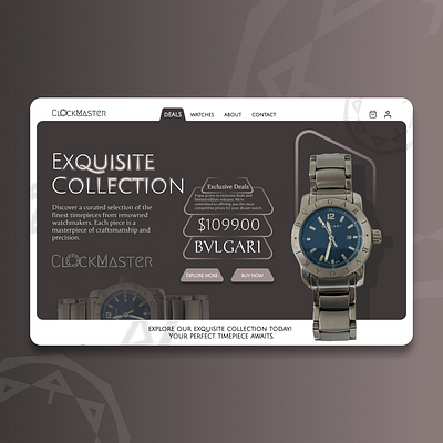 Online Watch Shop website design 3d animation branding business commerce design graphic design illustration logo motion graphics ui ux vector watches web