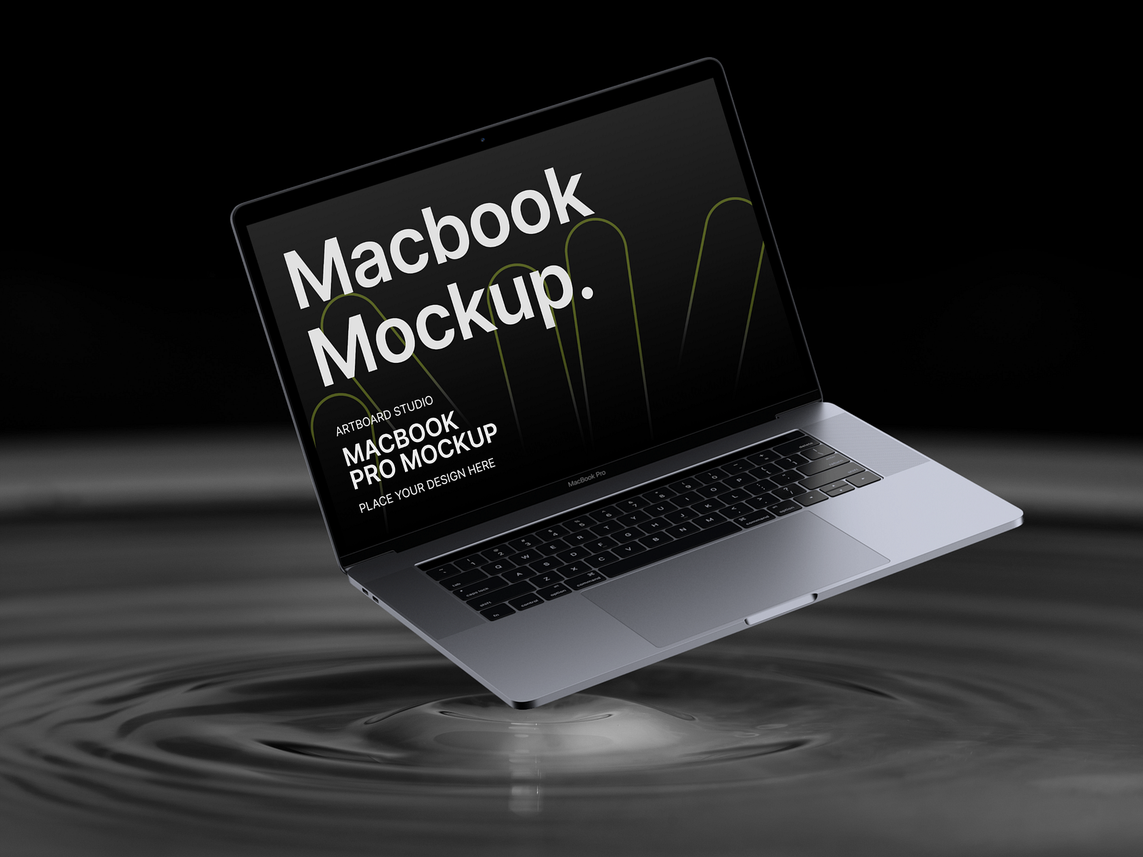 MacBook Mockup Flying With Ripple Effect By Artboard Studio On Dribbble