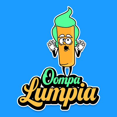 Oompa Lumpia character food illustration logo lumpia sketch