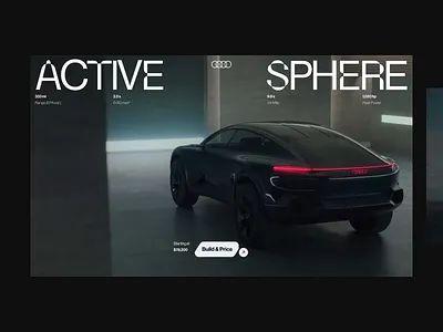 Website design concept for Audi activesphere | Lazarev. animation ar audi buttons car concept car design design motion graphics ui user experience ux vr web web design website