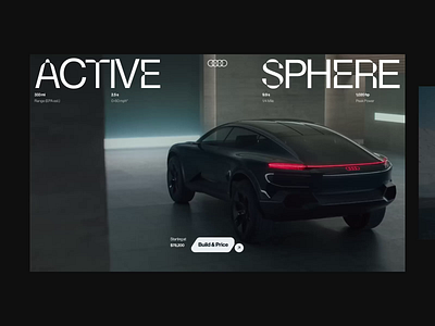 Website design concept for Audi activesphere | Lazarev. animation ar audi buttons car concept car design design motion graphics ui user experience ux vr web web design website