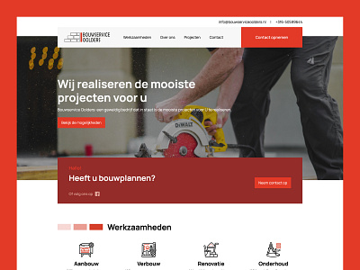 Website for a construction company construction design ux webdesign website