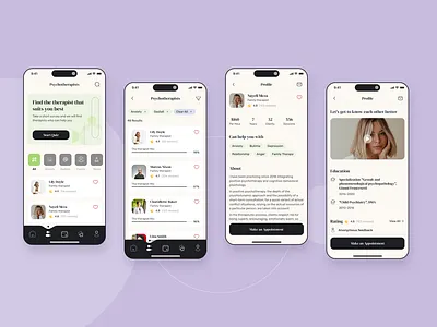 UI/UX for Mental Health App | Part 2 android app app design app ui design healthcare interface ios meditation mental mentalhealth minimal test therapy ui uiux ux