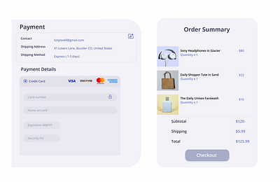 Daily UI Challenge 02: Credit card checkout checkout credit card dailyui ui