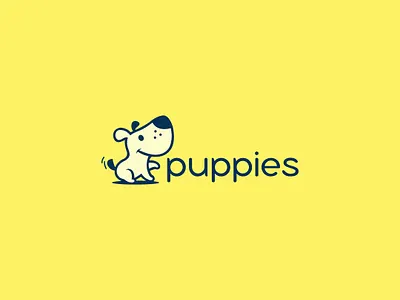 Cute Puppies logo design a logo branding design illustration logo logo design logodesign logotype ui vector