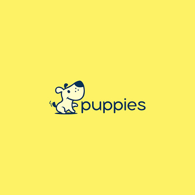 Cute Puppies logo design a logo branding design illustration logo logo design logodesign logotype ui vector