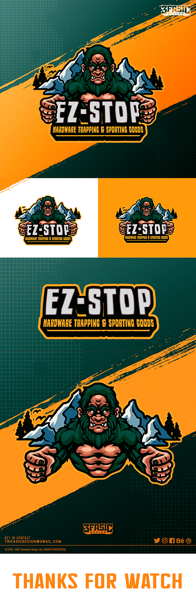 EZ-STOP Mascot Logo branding design drawing esport esportlogo graphic design illustration logo mascot design ui
