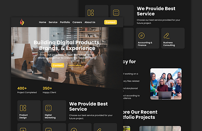 Daily UI Challenge Day 19 - A Landing Page for Marketing Agency agency landing page app daily ui challenge design digital agency digital agency marketing landing page marketing landing page ui ui ux design uidesign website